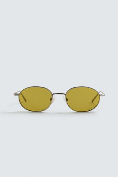 ROUND METAL SUNGLASSES - Matte silver by Zara