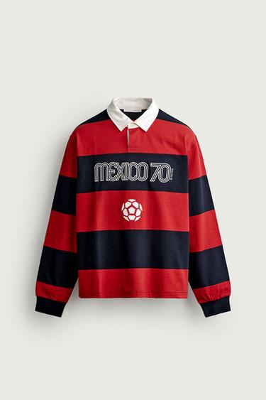 MEXICO 70 FIFA WORLD CUP™ FIFA CLASSICS STRIPED POLO SHIRT - Red by Zara