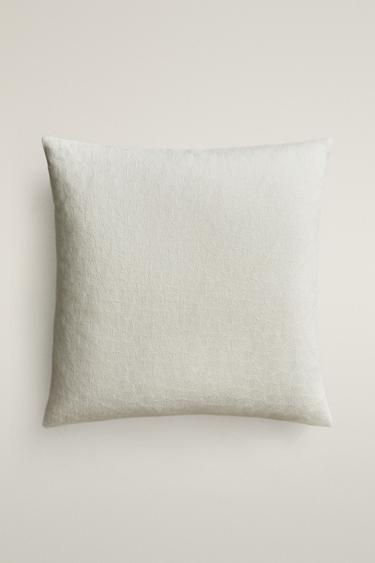 COTTON JACQUARD CUSHION COVER - Oyster-white by Zara
