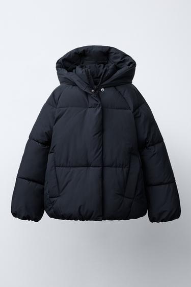 HOODED PADDED JACKET - Blue by Zara