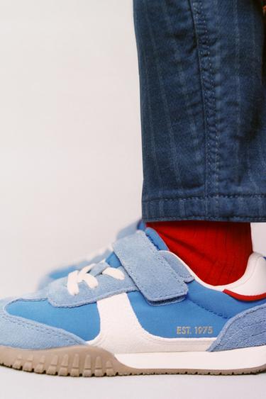 SPLIT SUEDE TRAINERS - Bluish by Zara