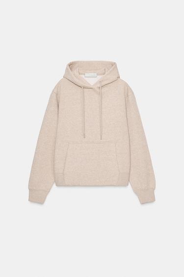 BASIC HOODIE - Beige marl by Zara