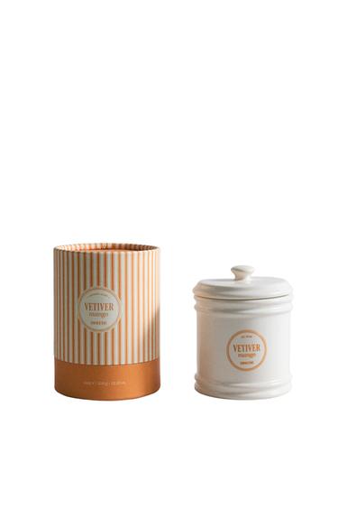 (300 G) VETIVER MANGO SCENTED CANDLE - Orange by Zara