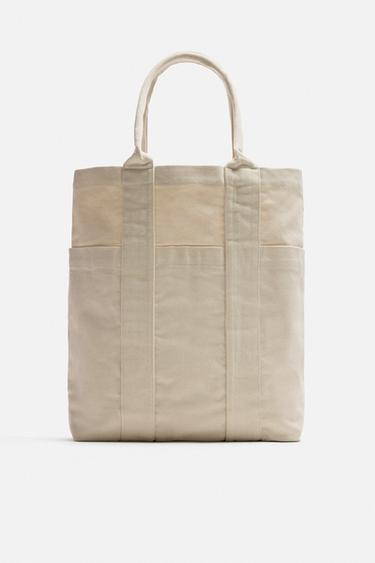 WOVEN SHOPPER BAG - Ecru White by Zara - Image 0