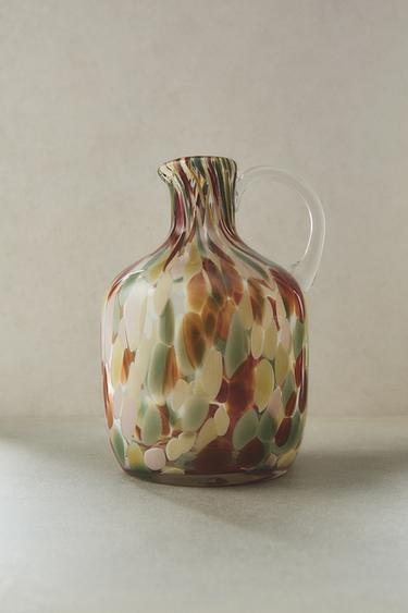 COLOURED GLASS JUG - Green by Zara