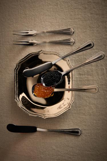 6-PIECE SILVER DESSERT CUTLERY SET - Steel by Zara