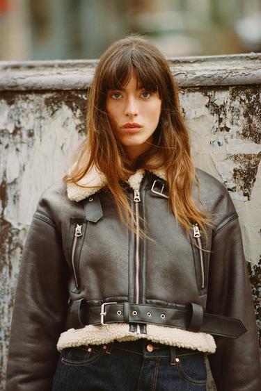 SHORT DOUBLE-FACED JACKET - Dark brown by Zara - Image 0
