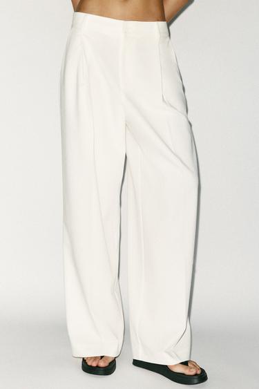 DARTED TROUSERS - White by Zara