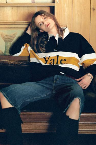 YALE™ POLO NECK SWEATSHIRT - Navy blue by Zara - Image 0