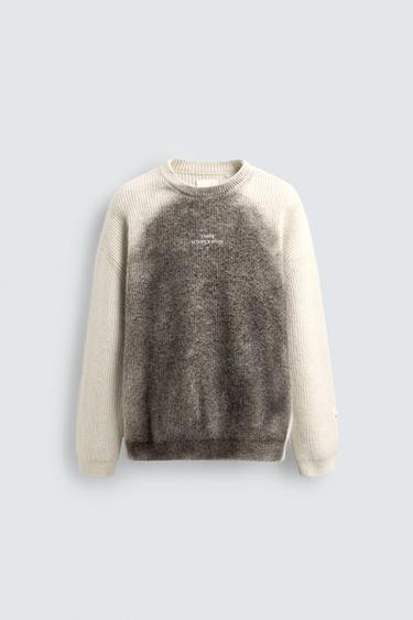 JUMPER LOGOS SPRAY X SR_A - Cream by Zara