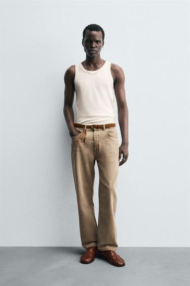RIBBED TANK TOP - Ecru by Zara - Image 0
