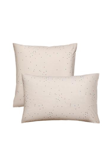 KIDS' STARS COTTON PILLOWCASE - Light pink by Zara