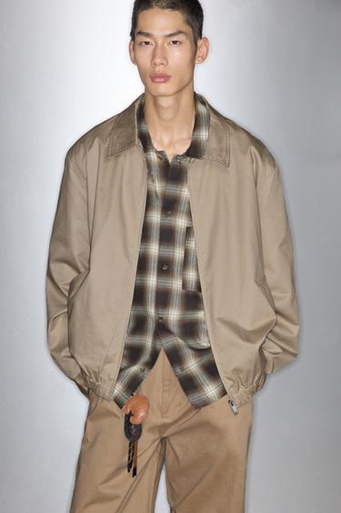 REGULAR FIT COTTON JACKET - Sand by Zara