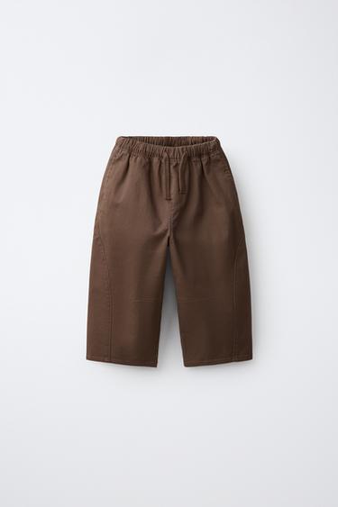 BAGGY TROUSERS - Brown by Zara