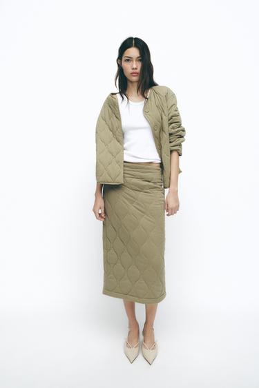 PUFFER JACKET - mid khaki by Zara - Image 0