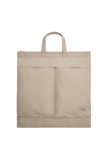 NYLON TOTE BAG - Bone White by Zara