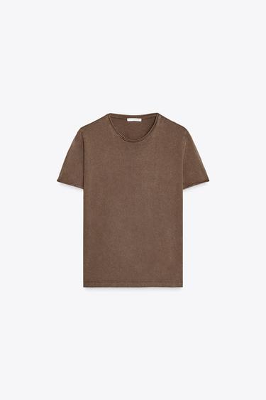FADED SHORT SLEEVE T-SHIRT - Toffee by Zara