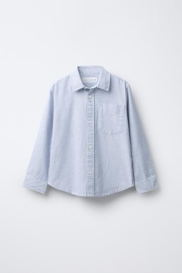 STRIPED OXFORD SHIRT - Blue by Zara - Image 0