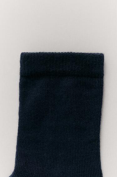 FOUR-PACK OF KNEE-HIGH SOCKS - Navy blue by Zara