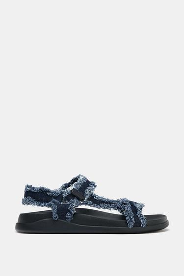 DENIM PLATFORM SANDALS - Denim Blue by Zara
