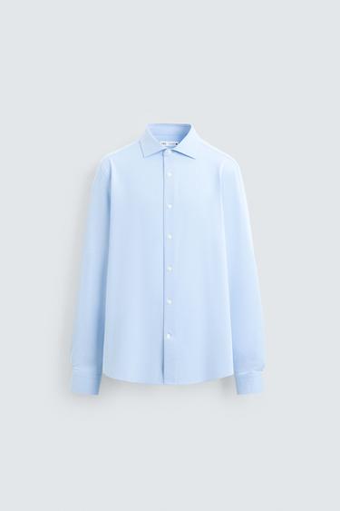 REGULAR FIT SHIRT - Sky blue by Zara