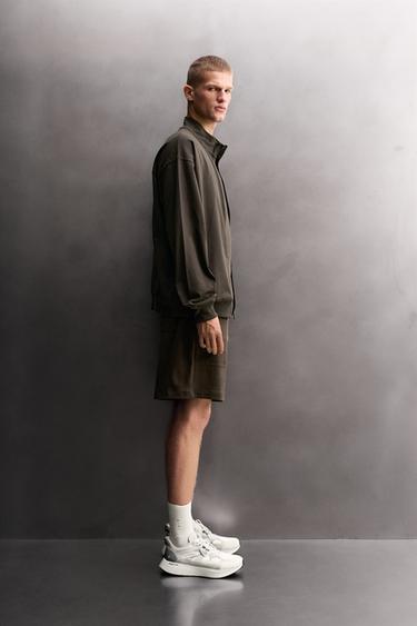 9" HEAVYWEIGHT JOGGER SHORTS - Brown by Zara