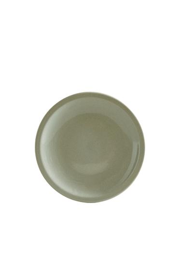 ENAMELLED STONEWARE DINNER PLATE - Sea green by Zara