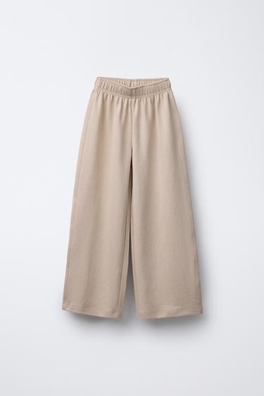 PLAIN INTERLOCK TROUSERS - Ecru by Zara