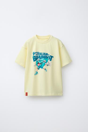 SIX SEVEN SKIFIDOL ITALIAN BRAINROT™ PRINTED T-SHIRT - vanilla-black by Zara