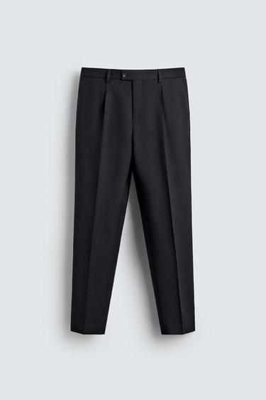 REGULAR FIT SUIT TROUSERS - Navy blue by Zara