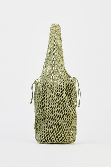 BRAIDED SHOPPER - Green by Zara