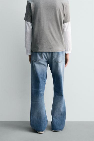 LIMITED EDITION FLARE FIT JEANS - Light blue by Zara