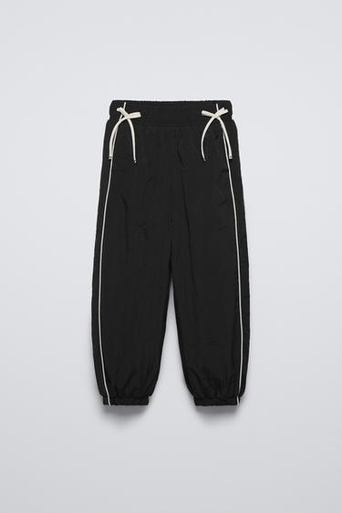 FLEECE-LINED TECHNICAL TROUSERS - Black by Zara - Image 0