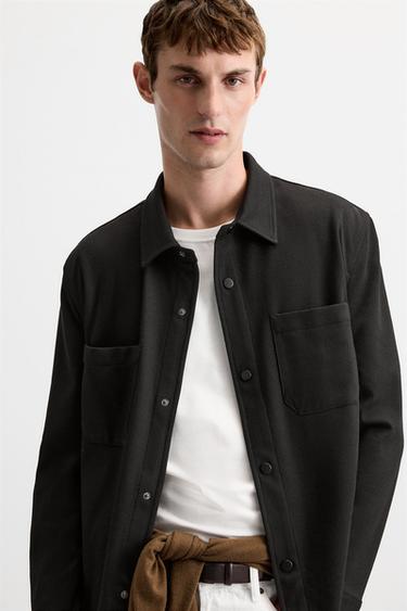EASY CARE TEXTURED SHIRT - Black by Zara