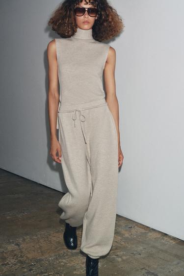 SOFT JOGGING TROUSERS - Beige marl by Zara