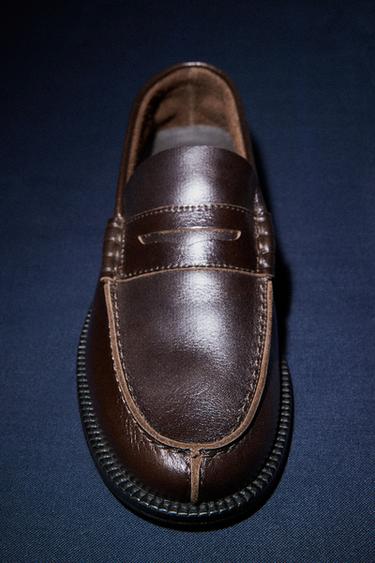LEATHER LIMITED EDITION LOAFERS - Brown by Zara