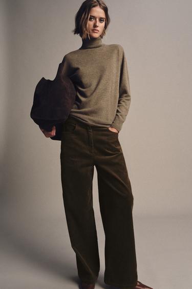 100% EXTRA SOFT WOOL SWEATER - Brown / Taupe by Zara
