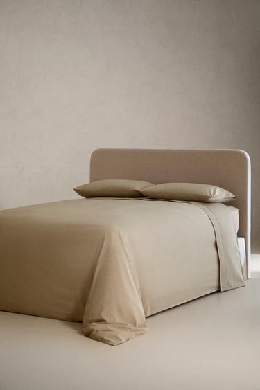 PERCALE DUVET COVER (300 THREAD COUNT) - Dark beige by Zara - Image 0
