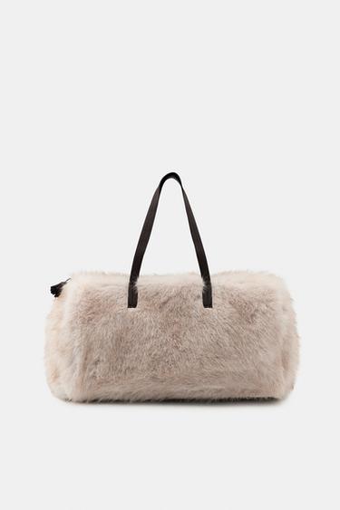 FAUX FUR MAXI HANDBAG - only one by Zara