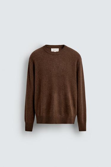 100% CASHMERE JUMPER - Brown by Zara