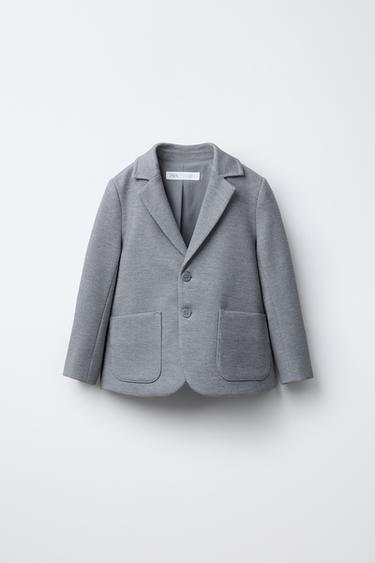 SLIM FIT SUIT BLAZER - Grey by Zara - Image 0
