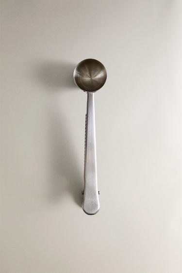 METAL COFFEE SPOON WITH CLIP - Steel by Zara - Image 0