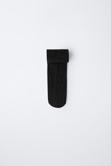 SHIMMER MICROFIBRE TIGHTS - Black by Zara - Image 0