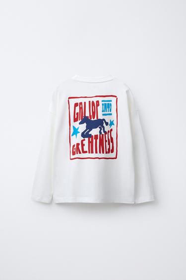 HORSE PRINT T-SHIRT - White by Zara