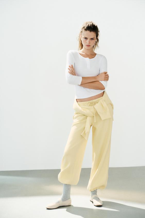 HENLEY T-SHIRT - White by Zara - Image 0