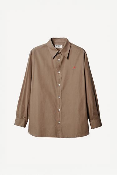 RELAXED FIT COTTON SHIRT WILLY CHAVARRIA X ZARA - camel by Zara