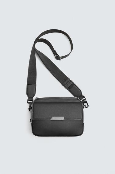 TEXTURED CROSSBODY BAG - Black by Zara