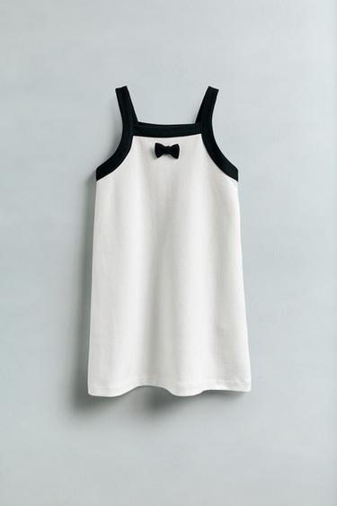DRESS WITH TIE DETAIL - Ecru by Zara - Image 0