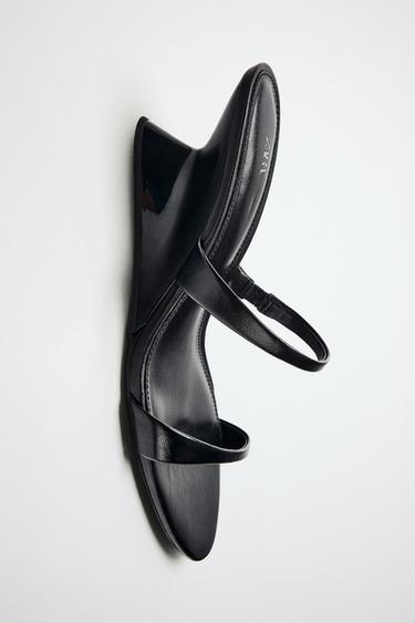 LEATHER WEDGE MULES - Black by Zara