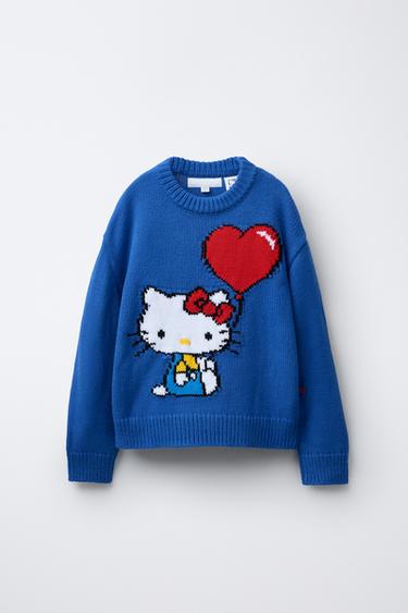 HELLO KITTY © SANRIO KNIT JUMPER - Bluish by Zara